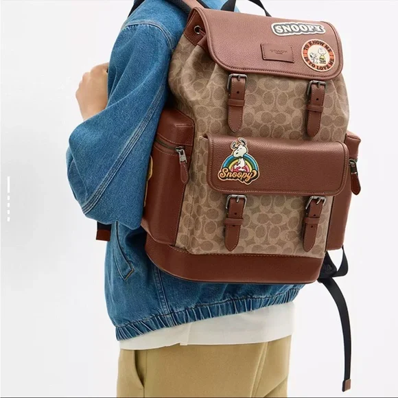 ‼️last one‼️NWT！Coach X Peanuts Sprint Backpack In Signature With Patches（CBI44） - Picture 12 of 13